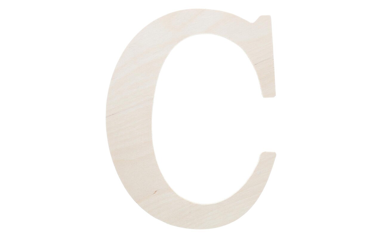 Good Wood by Leisure Arts Letter 9.5" C, Wooden Letters, Wood Letters, Wooden Letters Wall Decor, Large Wooden Letters, Wooden Letters 9.5 inch, Small Wooden Letters for Crafts